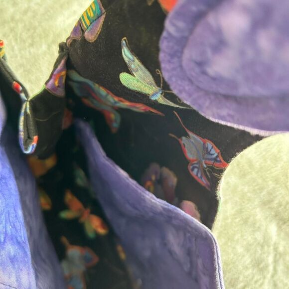 Handmade fabric butterfly patterned handbag - Picture 5 of 6